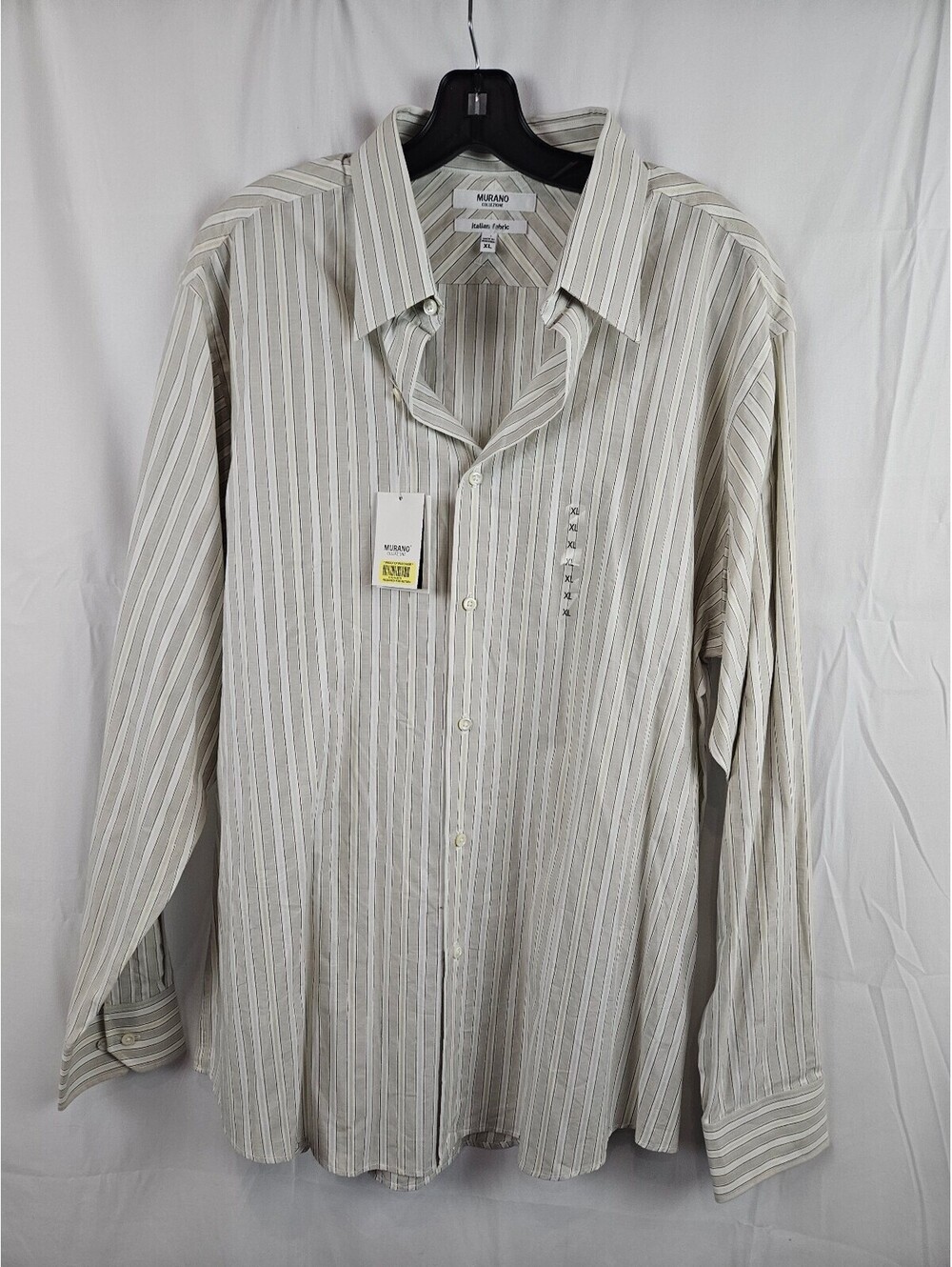 Murano XL Men's LS Button-Up Shirt in Stone Color NWT
